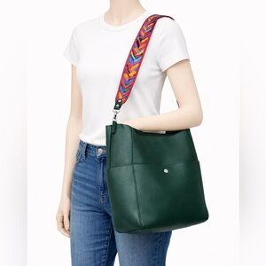 Bromen Spacious Vegan Leather Shoulder Bag – Green